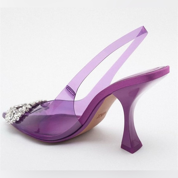 ZARA embellished vinyl heels - Picture 4 of 6